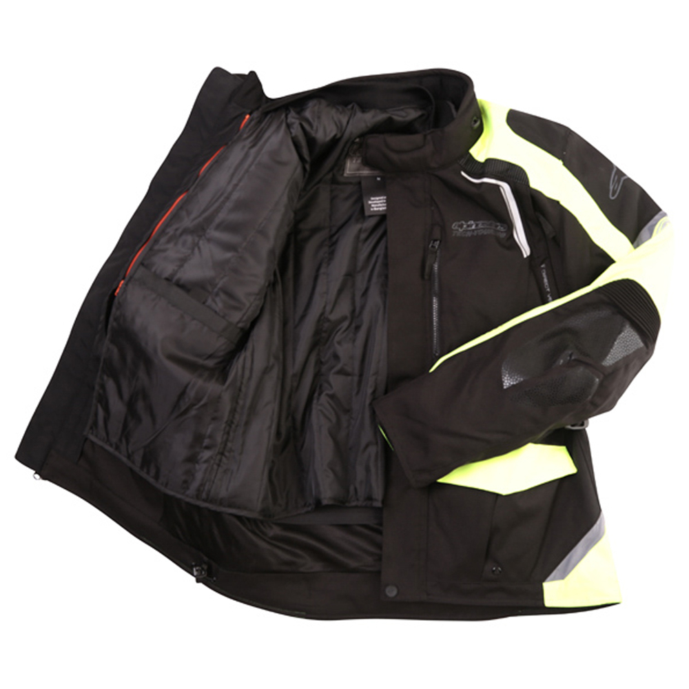 Alpinestars andes v3 drystar jacket black yellow fluo