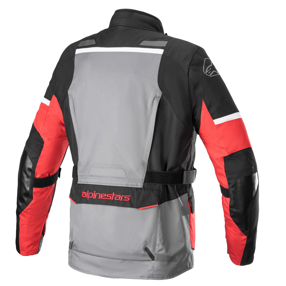 Alpinestars andes v3 drystar jkt dark grey blk bright red rear