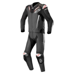 Alpinestars atem v3 2 piece leather suit black white