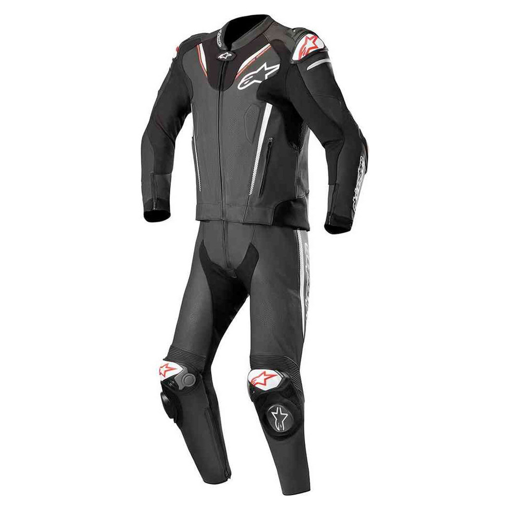 Alpinestars atem v3 2 piece leather suit black white