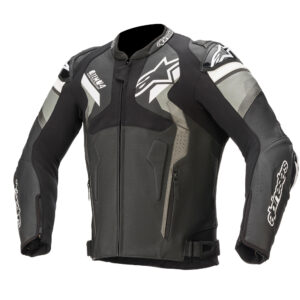 Alpinestars atem v4 leather jkt black grey white