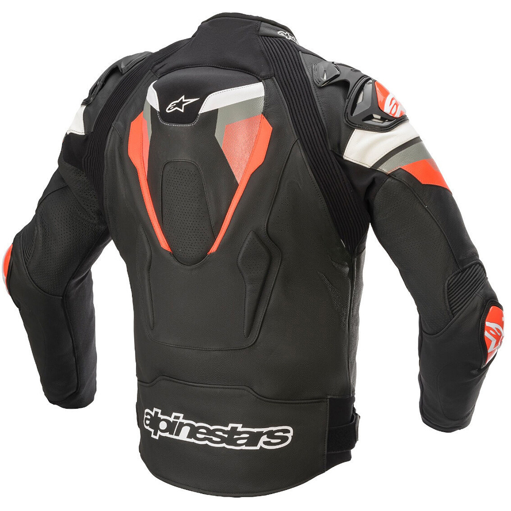 Alpinestars atem v4 leather jkt blk gry red fluo r
