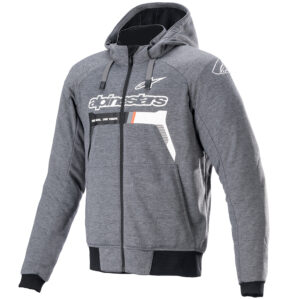 Alpinestars chrome ignition hoodie melange d grey white