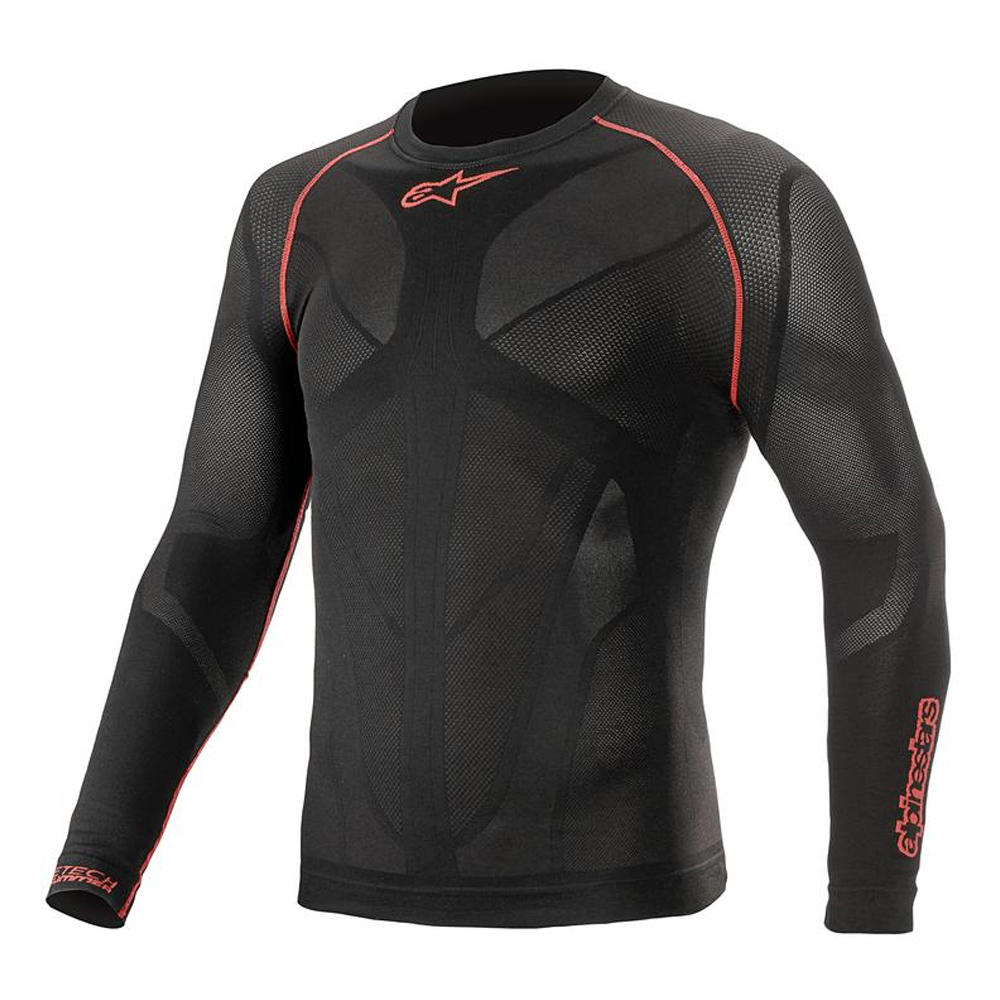 Alpinestars ride tech v2 top long sleeve summer black red
