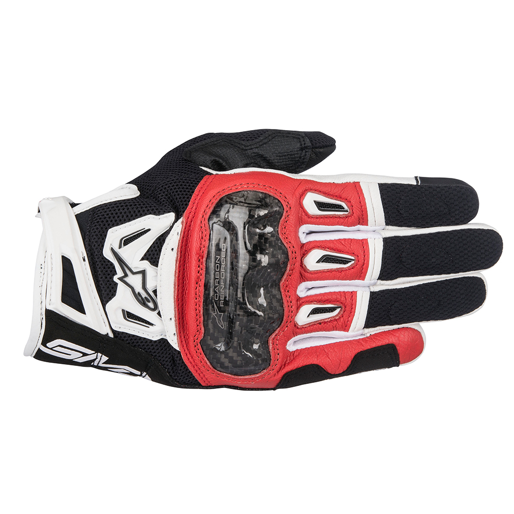 Alpinestars smx 2 air carbon v2 gloves black red white