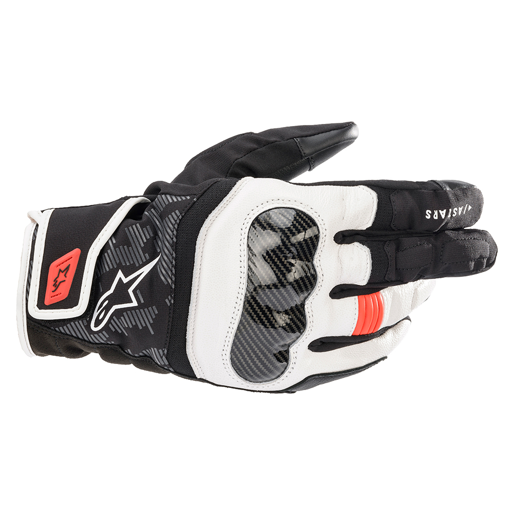 Alpinestars smx z drystar gloves black white red fluo