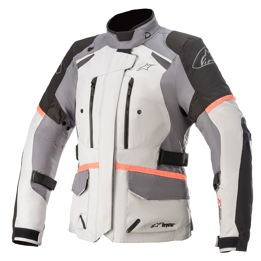 Alpinestars stella andes v3 drystar jacket ice grey dk grey black coral
