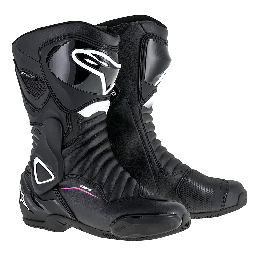 Alpinestars stella smx 6 v2 boot drystar black white fuchsia