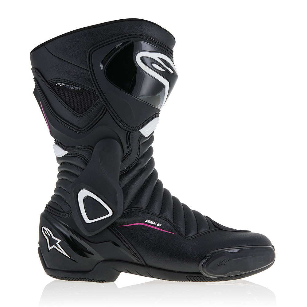 Alpinestars stella smx 6 v2 boot drystar black white fuchsia side