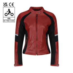 Fiona red leather jacket