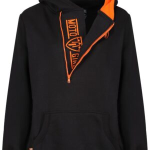 Helmet hoodie black orange