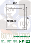 Hf1183 hiflo oil filter