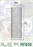 Hf650 hiflo oil filter