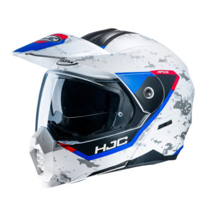 Hjc c80 bult mc21sf white red blue