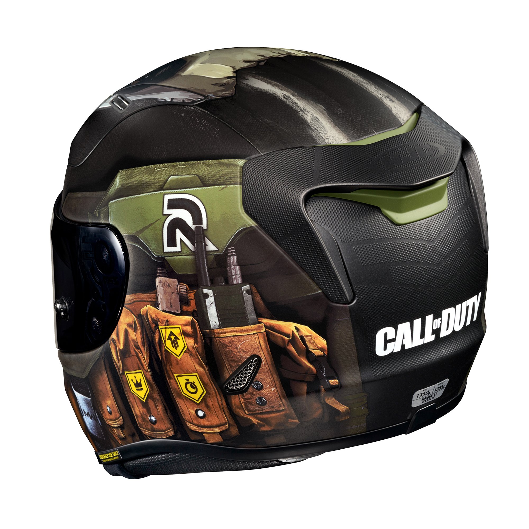 Hjc rpha 11 ghost call of duty mc34sf rear
