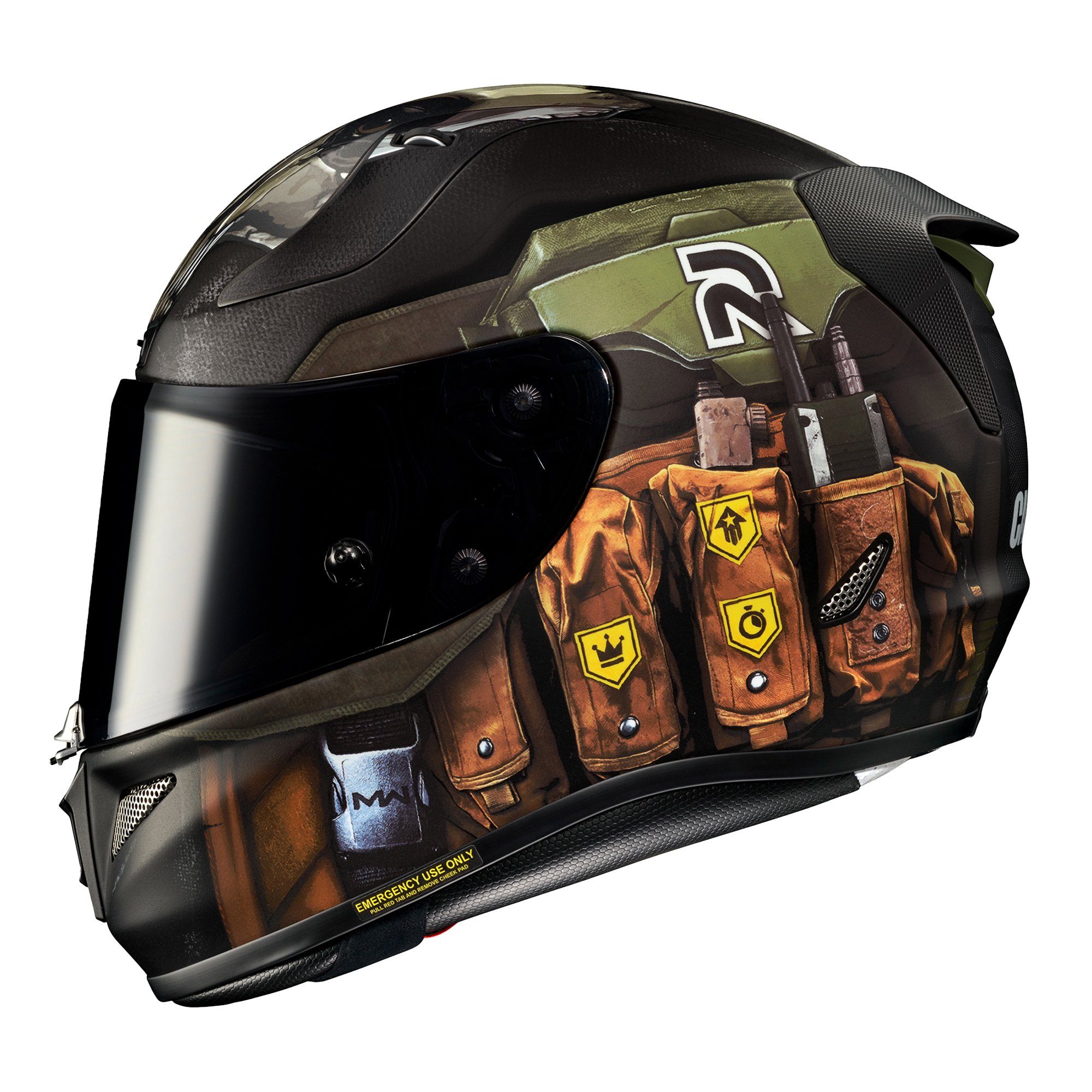 Hjc rpha 11 ghost call of duty mc34sf side