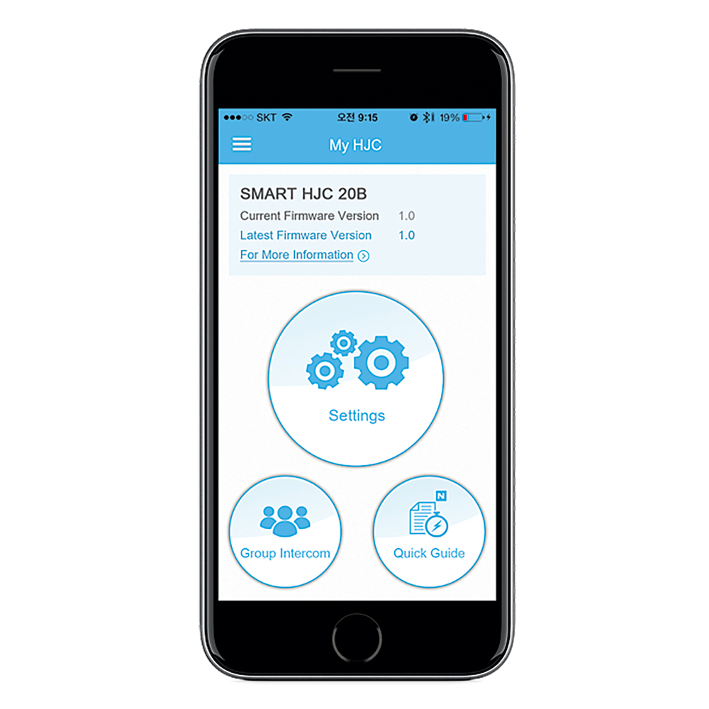 Hjc smart hjc 20b bluetooth device matt black phone