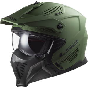 Ls2 of606 drifter solid matt military green