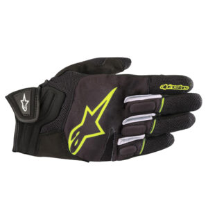 Alpinestars atom gloves black yellow fluo